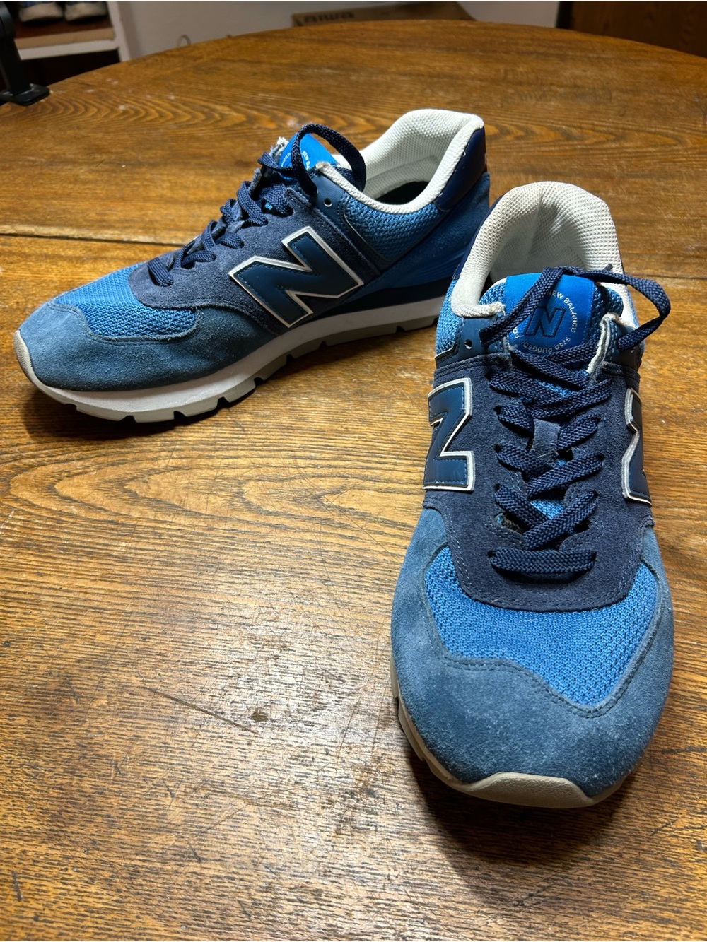 New Balance Blue Suede & Mesh Running Shoes
